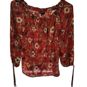 Gibson Floral Off-the-Shoulder Blouse - XS - New with Tags